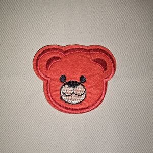 Cute Red Bear Patch Embroidered Patch NWOT unbranded